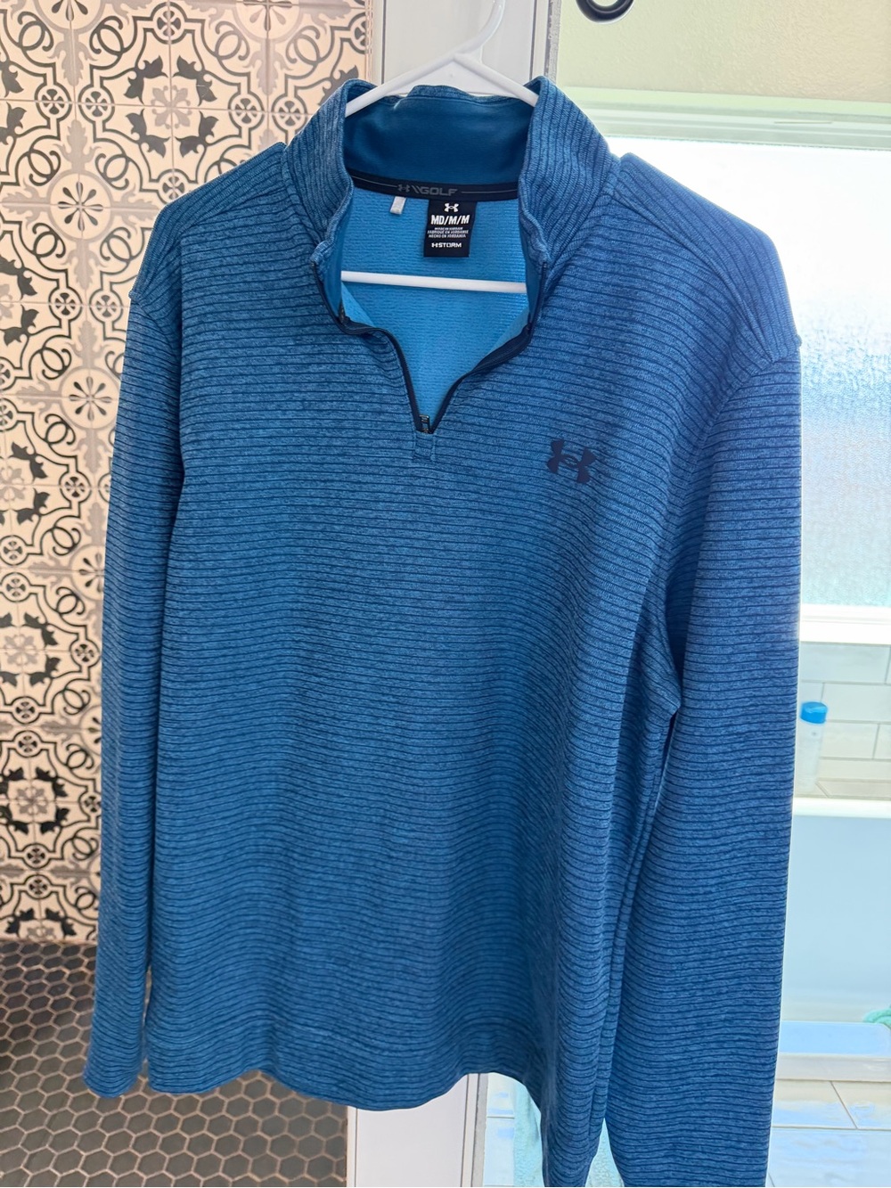 Under Armour Teal-Blue Golf Quarter-Zip Pullover